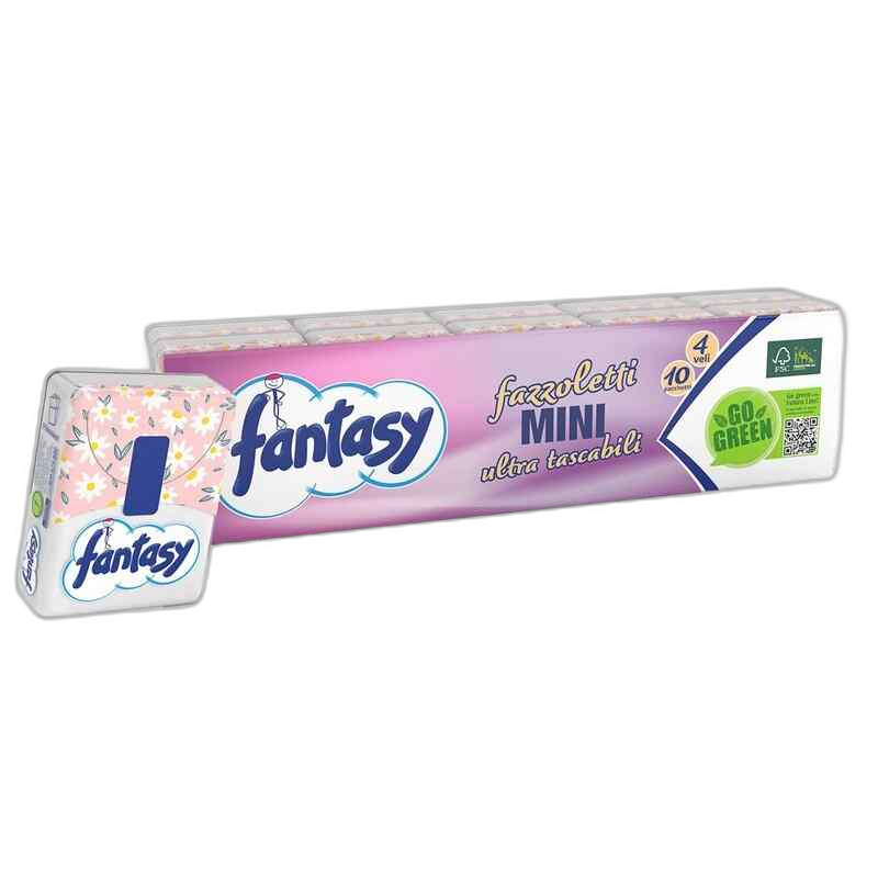 Fantasy მინი ჯიბის ხელსახოცები 4ფენიანი 10ც