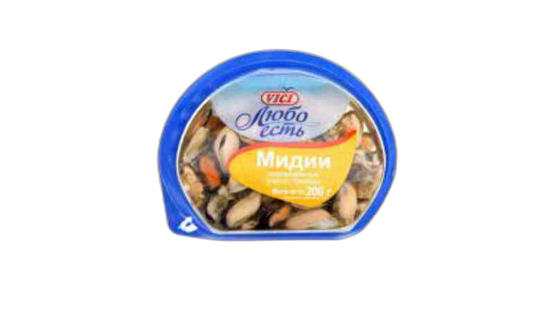 "VICI"- მიდიის ხორცი დამარინადებული ზეთში 200გრ