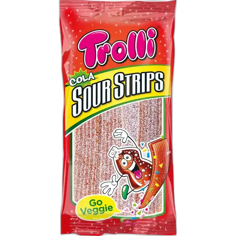 Trolli-ჟელიბონი "მჟავე სტრიპსები კოლა" 85გრ