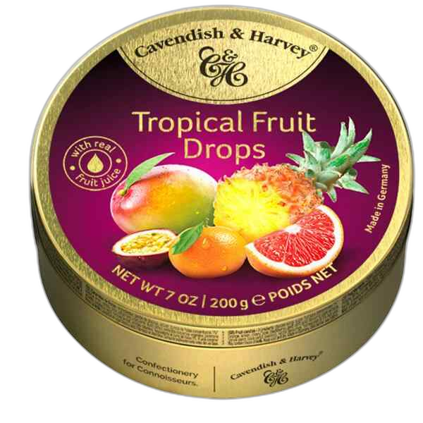 C&H-კანფეტი ტროპიკული ხილის წვეთები 200 გრ