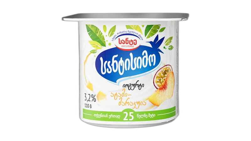 სანტისიმო იოგურტი ატამი-მარაკუიათი 3.2% 110 გ.