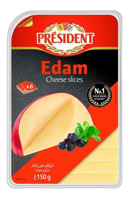 პრეზიდენტი ყველი ედამი ნაჭრები 45% 150 გ.