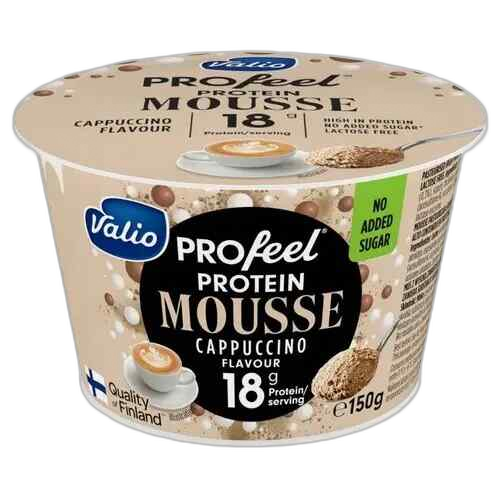 პროტეინის მუსი/Valio/ "Profeel" კაპუჩინოს/, ულაქტოზო 6*150 გრ