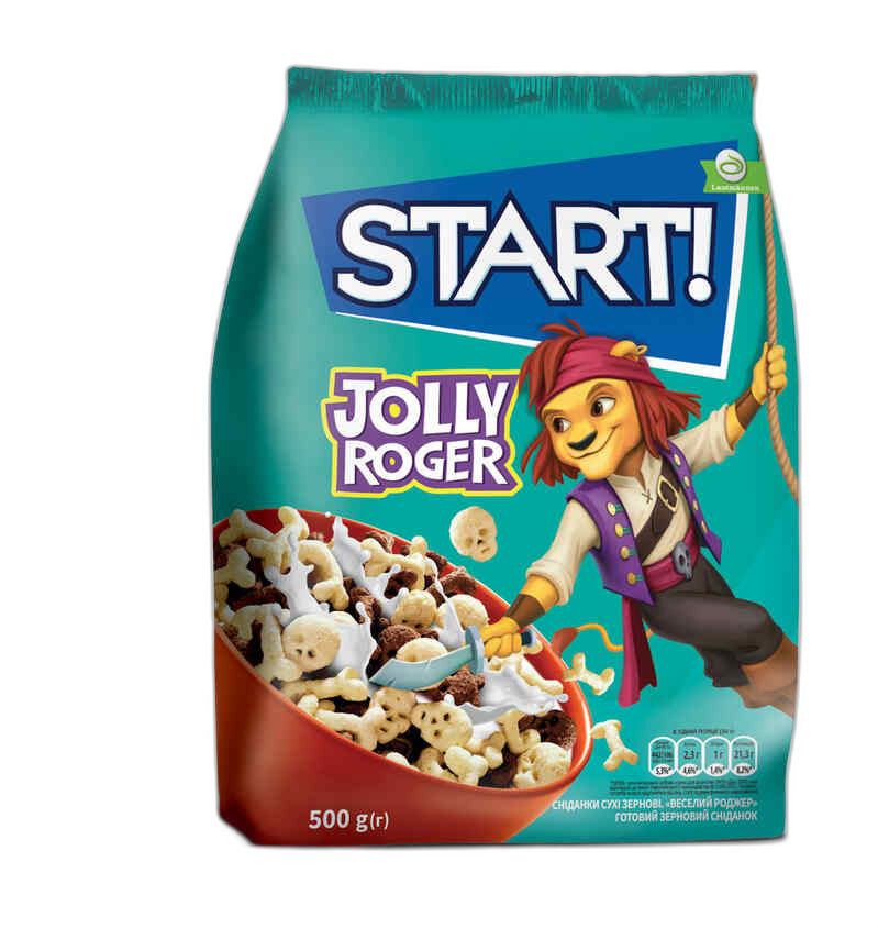 "START"- სიმინდის ბურბუშელა მხიარული როჯერი 500გრ 1*6