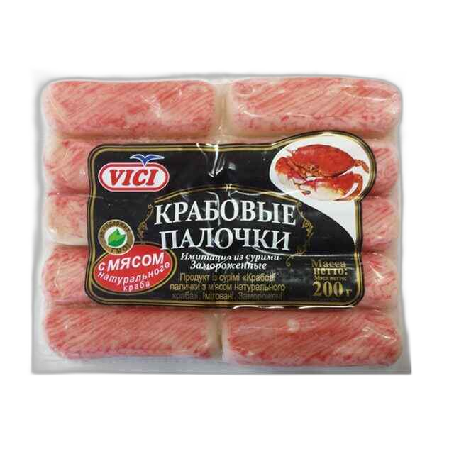"VICI"- ჩხირი კიბორჩხალის ნატურალური კრაბის ხორცით 200გრ.