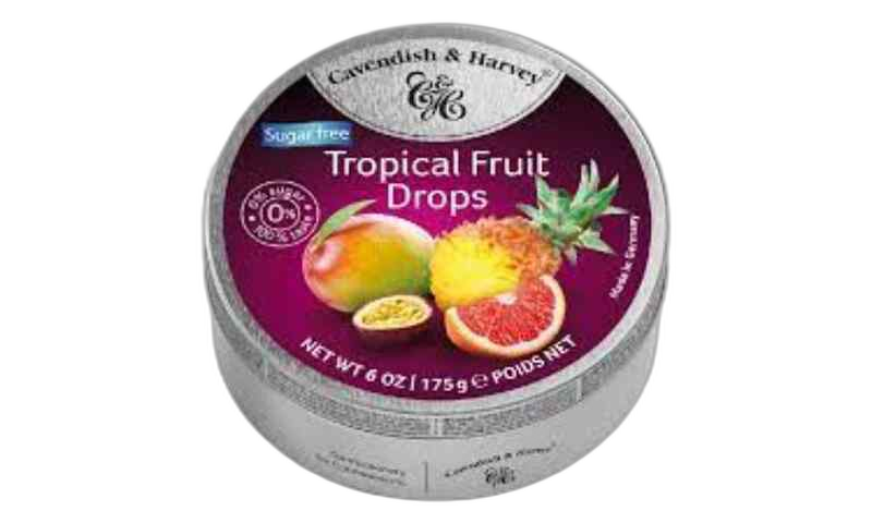 C&H კანფეტი უშაქრო "ტროპიკული ხილის წვეთები" 175გრ