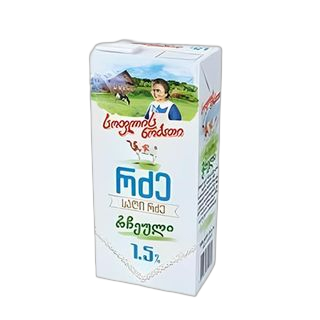 რძე ულტრა პასტერიზებული სოფლის ნობათი რჩეული 1,5% 1L