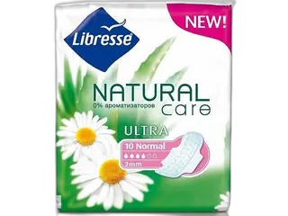 LIBRESSE - ჰიგიენური საფენი, Natural Care Ultra Normal, 4წვ., 10ც