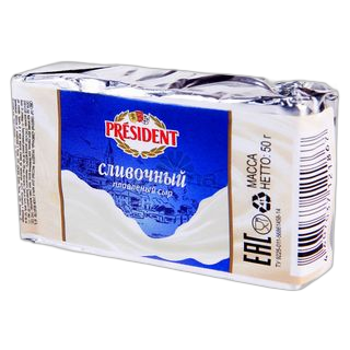 PREZIDENT კრემის ყველი, 45%, 50გ