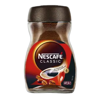 "NESCAFE"- ხსნადი ყავა კლასიკი (შუშა) 47.5გრ