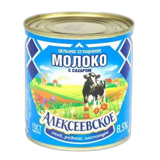 "ალეკსეევსკოე"-შესქ.რძე 8,5%, 380 გრ.