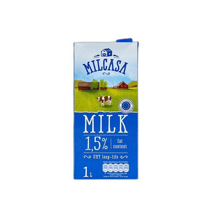 „მილკასა“ რძე ულტრაპასტერიზებული 1.5% 1 ლ