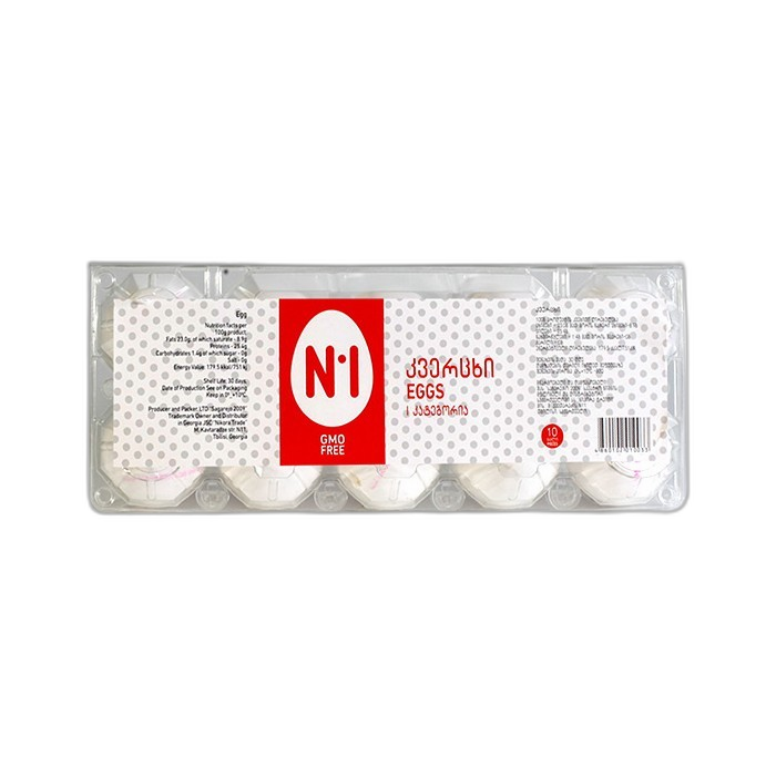 „N1“ კვერცხი 1 კატ. 10 ც.