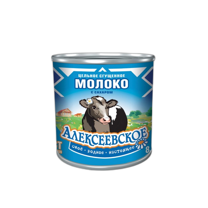 „ალექსევსკოე“ შესქელებული რძე 8.5% 380 გ