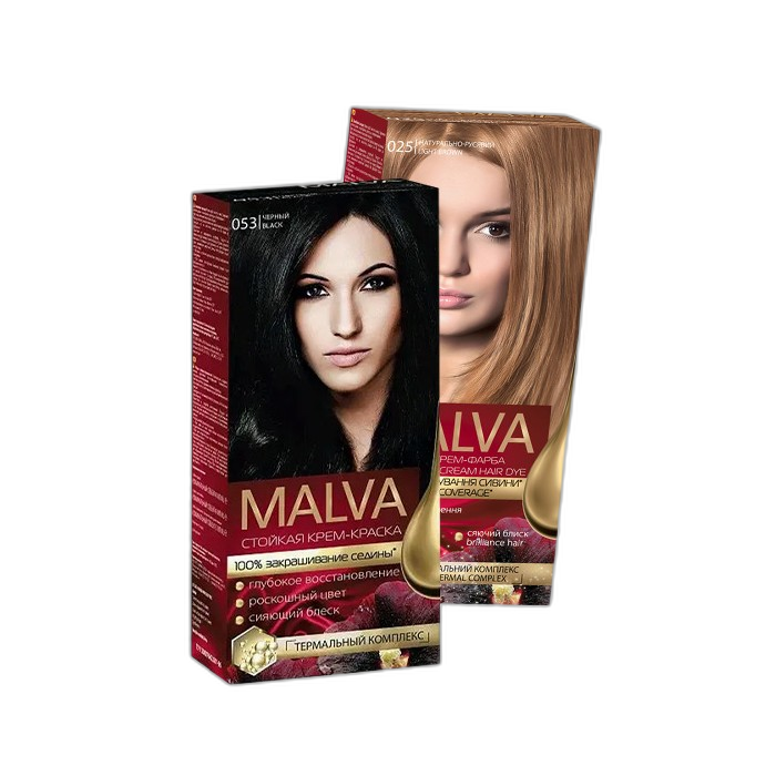 „მალვა“ თმის საღებავი 053; 025; 216; 142; 061; 034; 232; 012; 015