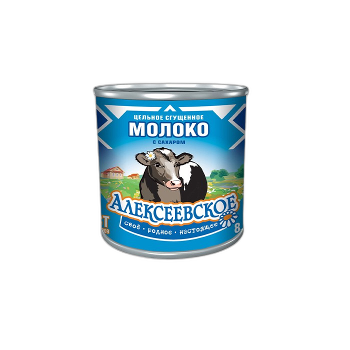 „ალექსევსკოე“ შესქელებული რძე 8.5% 380 გ