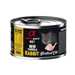 ალფა სპირიტი კონსერვი კატებისთვის Rabbit 200 გრ
