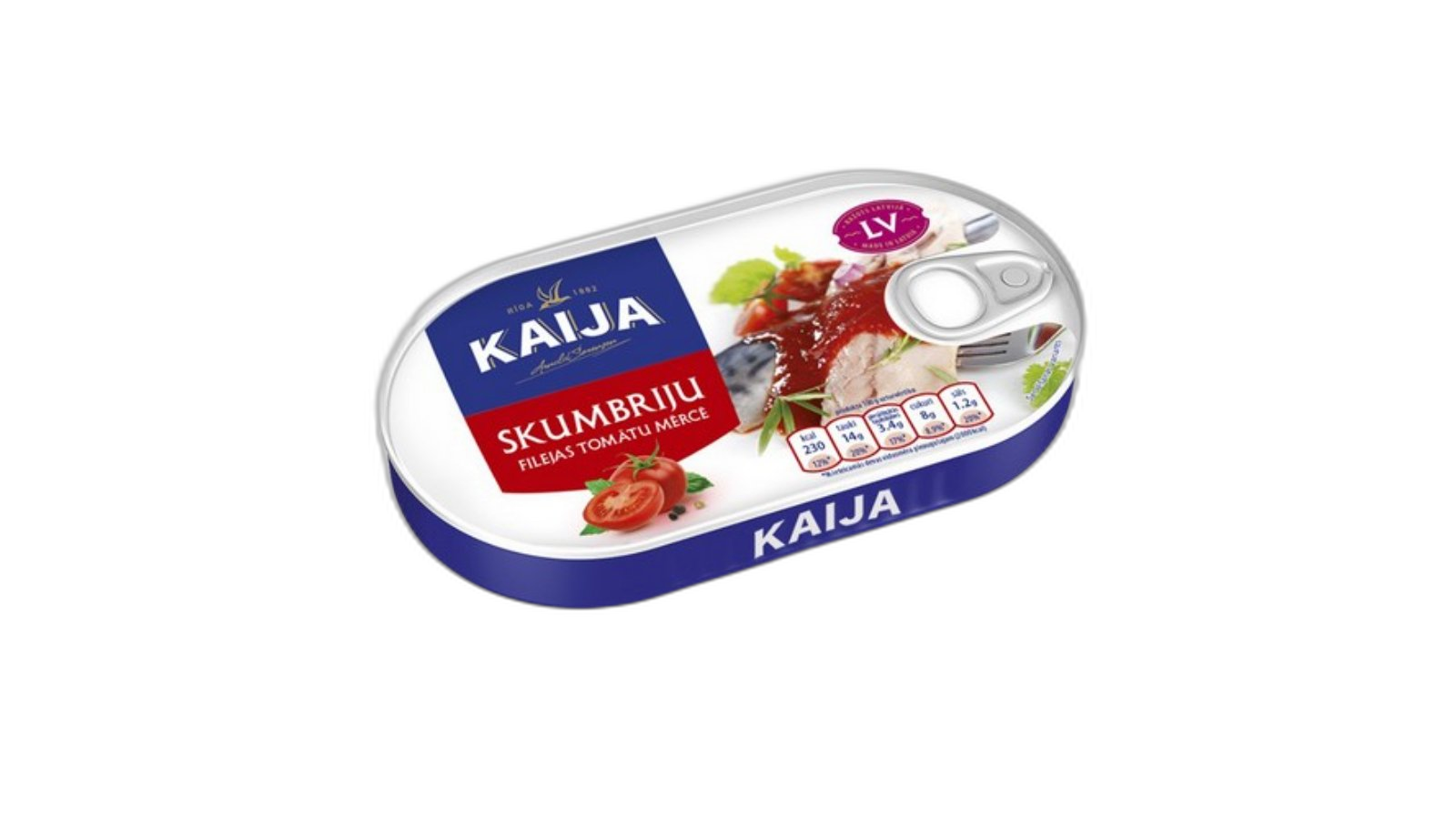 კონსერვი თევზის "კაიჯა" კილკა ტომატში 240 გრ / 4751007731386