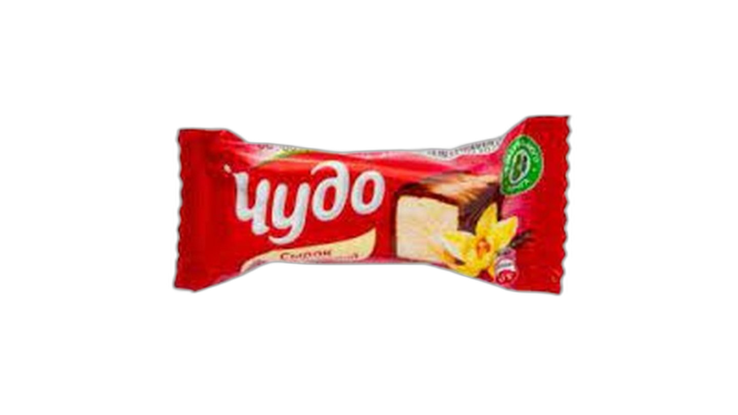 ხაჭოს კვერი "ჩუდო" ვანილით 23% შოკოლადის სარკალში 40 გრ / 4860008430232