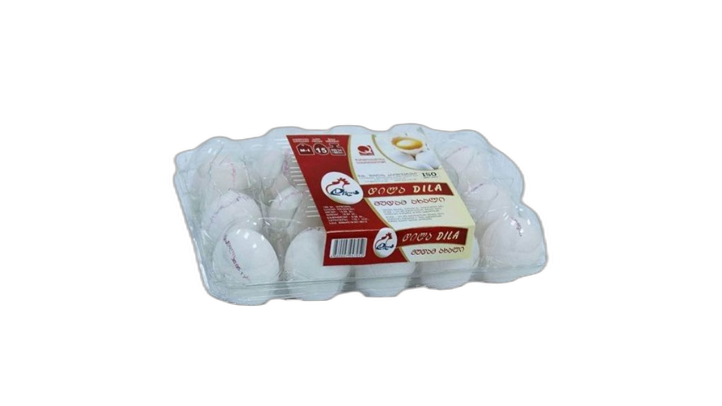 კვერცხი "დილა " მარკეტი 1 კატ. 15 ც / 4860007947052