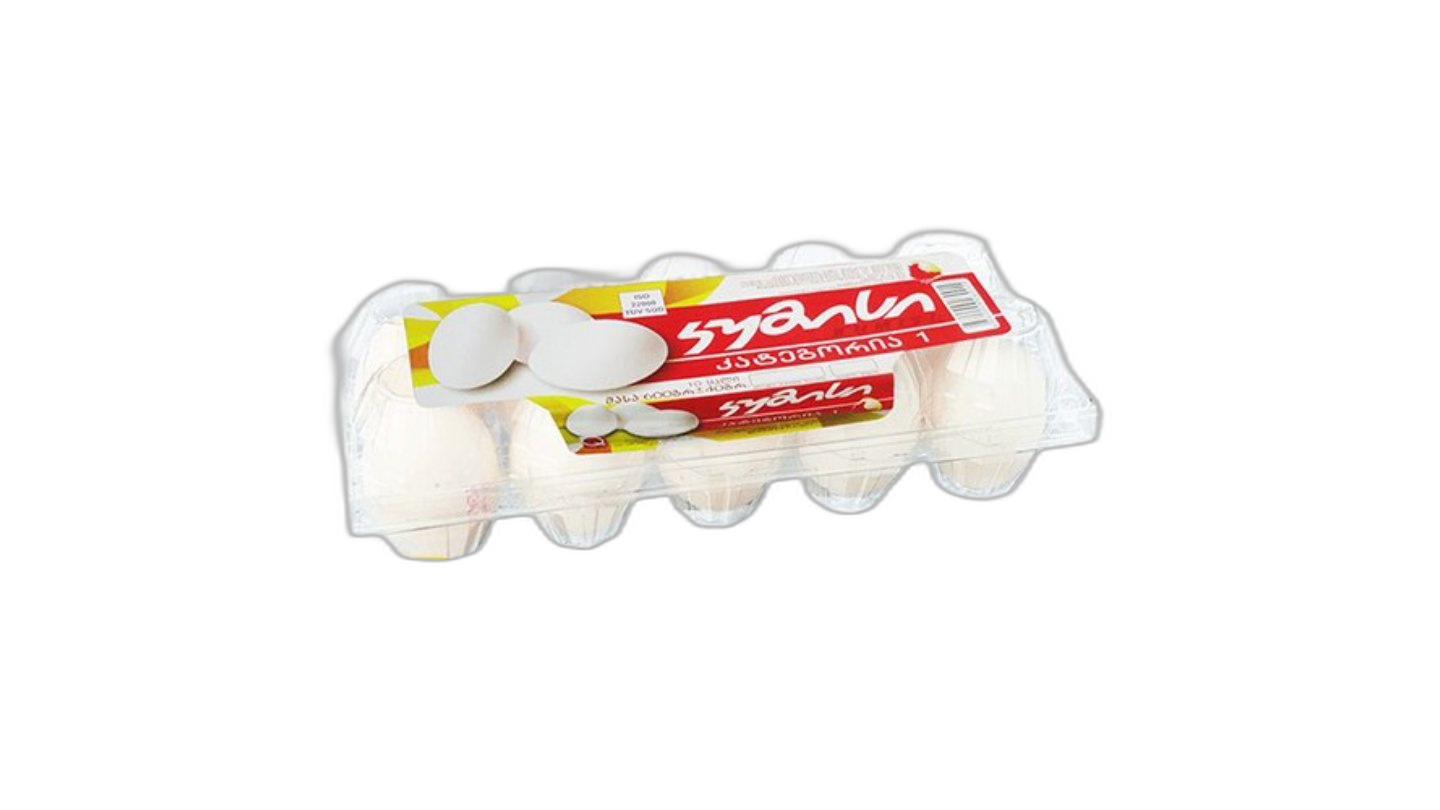 კვერცხი "კუმისი" მარკეტი 1 კატ. 10 ც / 4860009260029