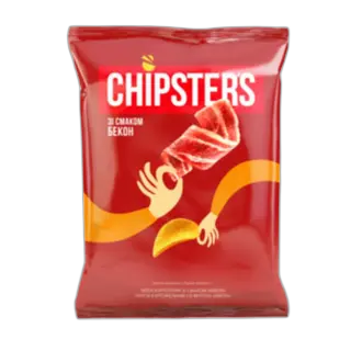 ჩიპსი კარტოფილის "CHIPSTERS" ნატურალური ბეკონის გემო 125/150 გრ