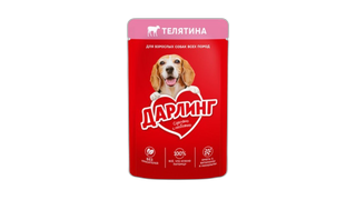 ჟელე ძაღლისთვის/ Darling/ ხბოს ხორცით 85გრ. (UT)