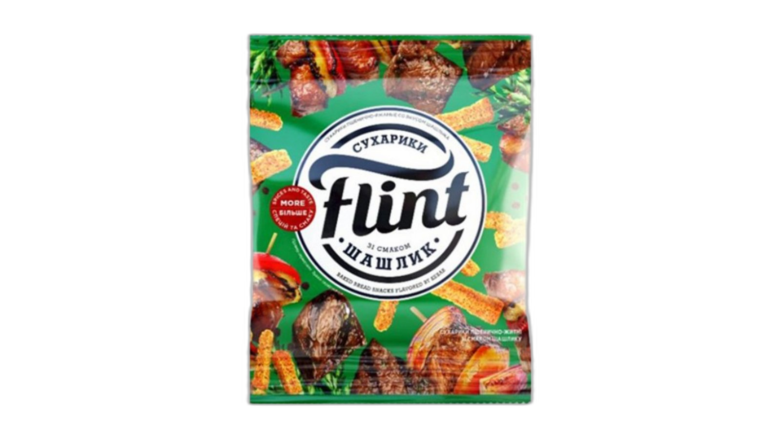 სუხარიკი "ფლინტი" მწვადის გემოთი 60/70 გრ / 4820182743016