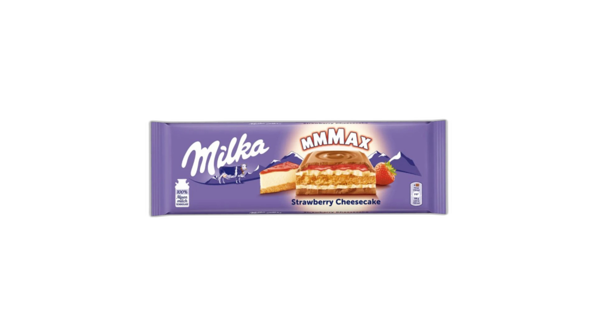 შოკოლადის ფილა "მილკა მაქს" მარწყვის შიგთავსით 300 გრ 7622202033742