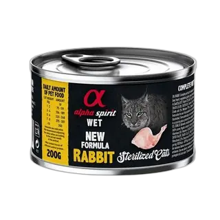 ალფა სპირიტი კონსერვი კატებისთვის Rabbit 200 გრ