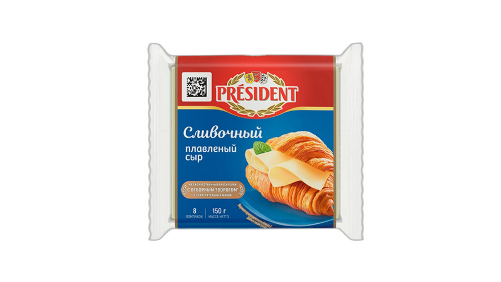 მდნარი ყველი "პრეზიდენტი" ბუტერბროდის ოსტატი ნაღების 40% 150 გრ / 4607037121560