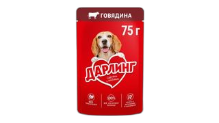 ჟელე ძაღლისთვის/ Darling/ საქონლის ხორცით 85გრ. (UT)