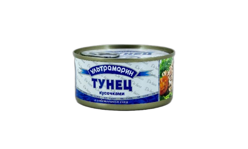 კონსერვი თევზის "აკვამარინი" თინუსი წვენში 185 გრ / 4820080950059