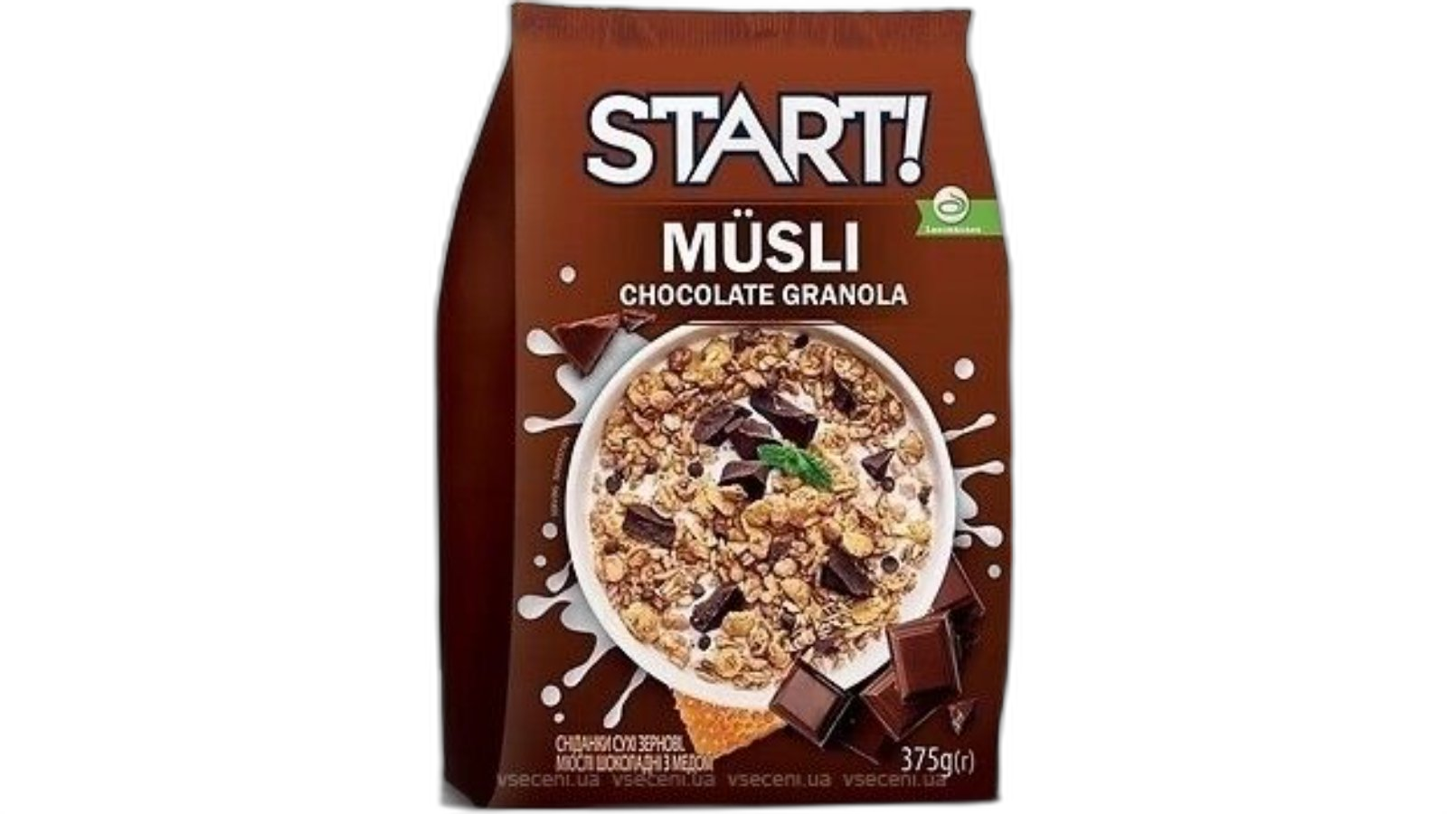 გრანოლა / აქსა / შოკოლადით / პაკეტი 375გრ / 4820008120809