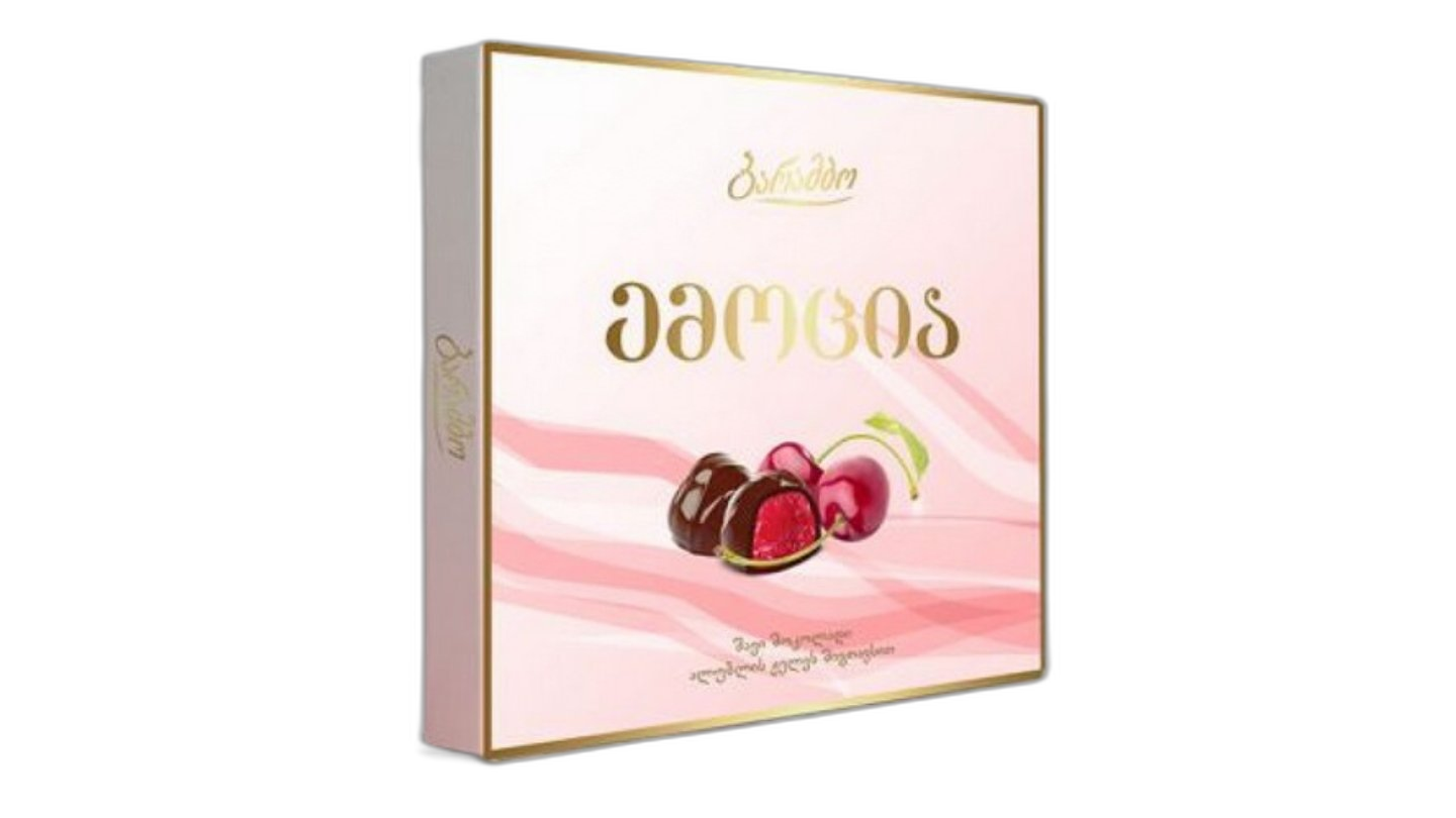 შოკოლადის ნაკრები "ემოცია" ბარამბო ალუბლის ჟელეთი 215 გრ / 4860009781357