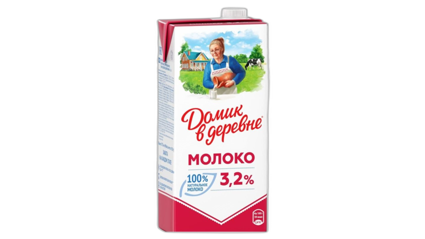 რძე "სოფლის ნობათი" ულტრაპასტერიზებული 3.2% 950 გრ / 4690228004018