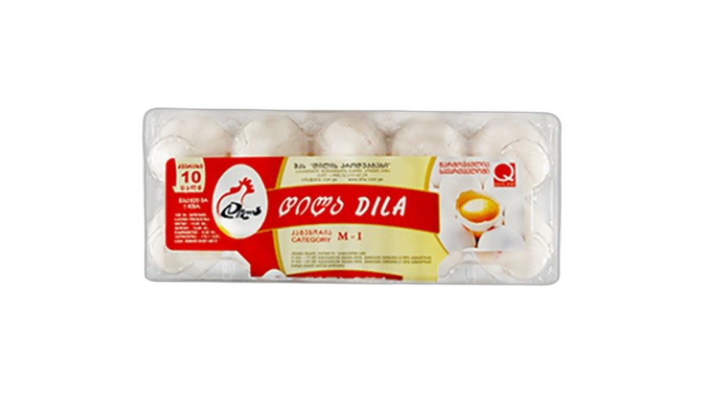 კვერცხი "დილა" მარკეტი 1 კატ. 10 ც / 4860007940015