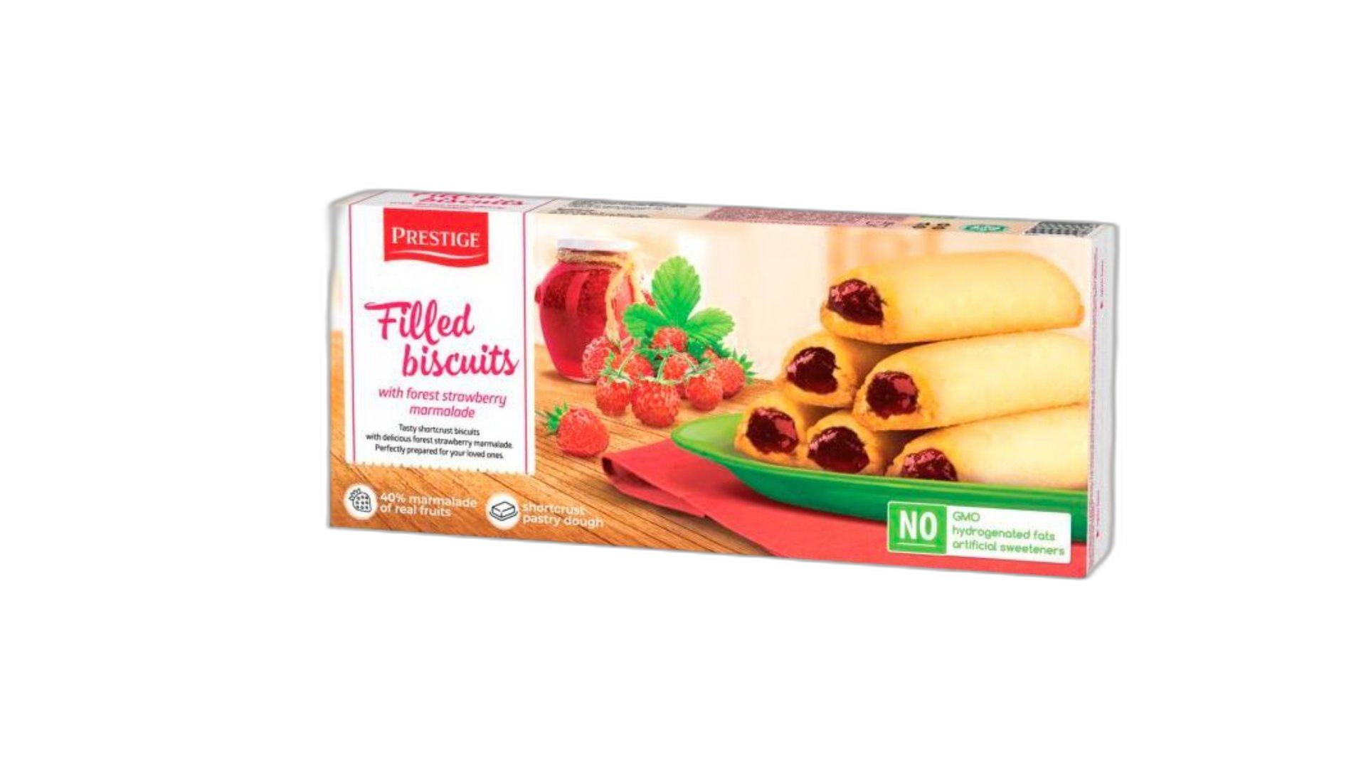 ორცხობილა "პრესტიჟი" ტყის მარწყვით 134 გრ 3800061609252