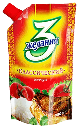 კეტჩუპი "3 ჟელანია" კლასიკური (დოიპეკი) 250 გრ / 4870035002692