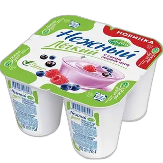 იოგურტი "ნეჟნი" 95გრ 0.1% ტყის კენკრა / 4605627008048
