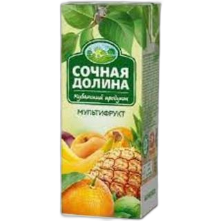 წვენი "სოჩნაია დოლინა" მულტიფრუქტი 200 მლ / 4601248018329