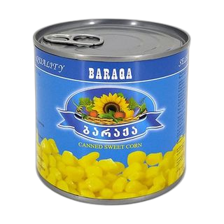 სიმინდის კონსერვი "ბარაქა" 400 გრ / 4860101990022