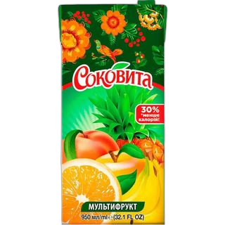Соковита მულტიფრუტის წვენის სასმელი, 950 მლ