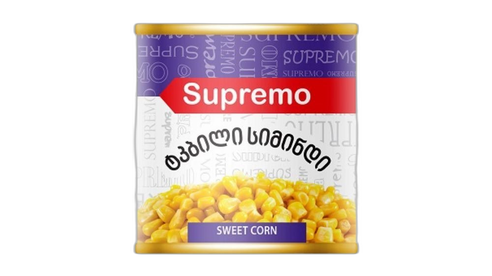 სუპრემო სიმინდის კონსერვი 425მლ