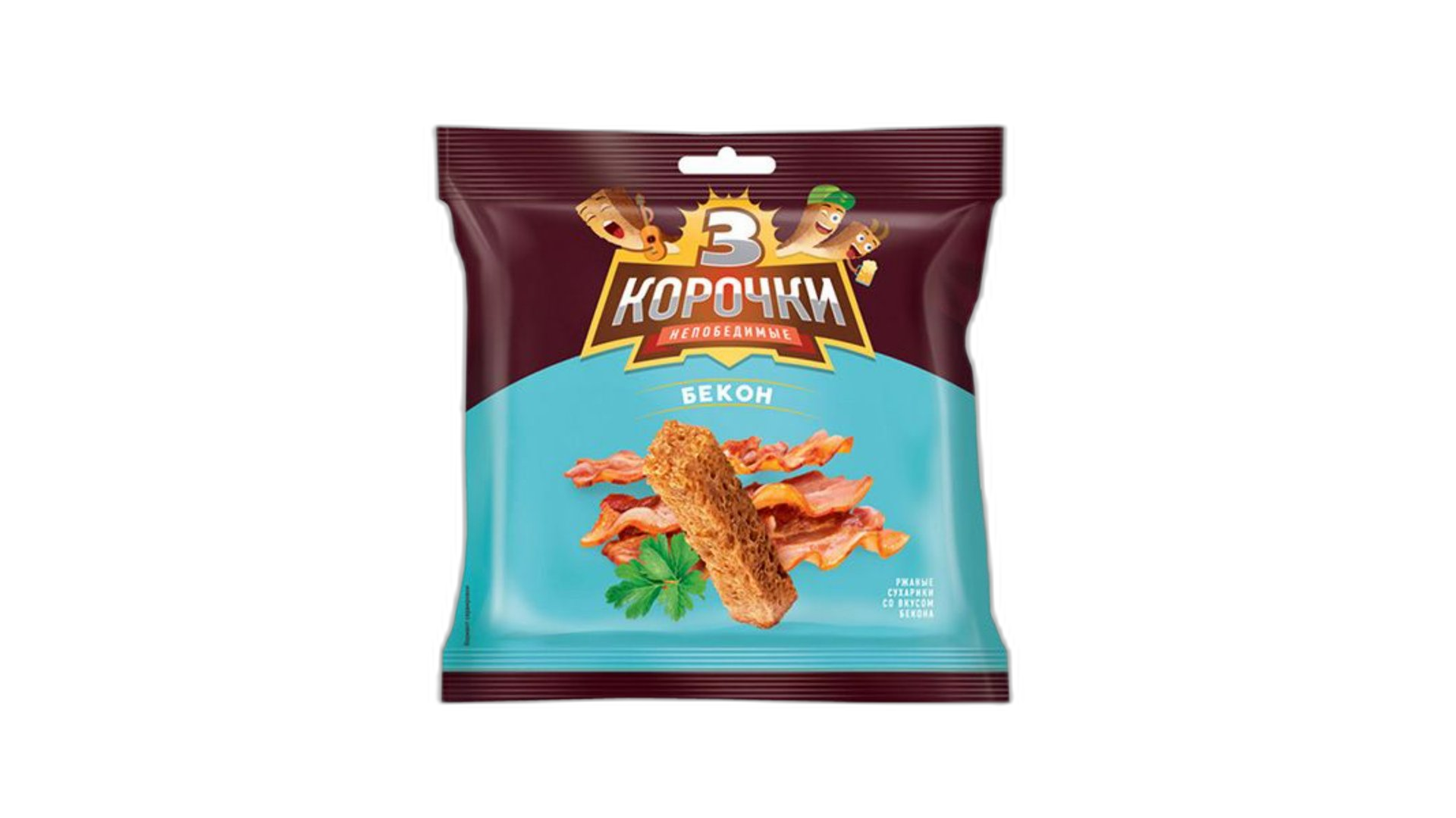 სუხარიკი "ტრი კორაჩკი" ბეკონი 100 გრ 4607024891797