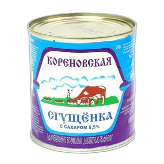 კორენოვსკაია შესქელებული რძე 370 გრ