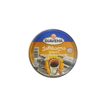 „დიავენა“ თევზის კონსერვი „შპროტი“ ზეთში 240 გ