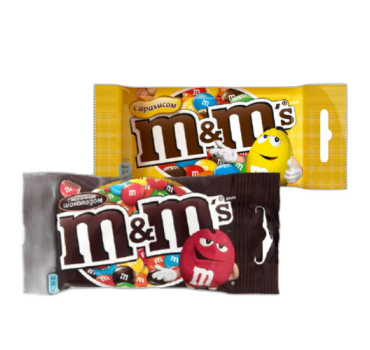 "ემ ენდ ემსი" დრაჟე შოკოლადის/მიწის თხილით 45 გრ.