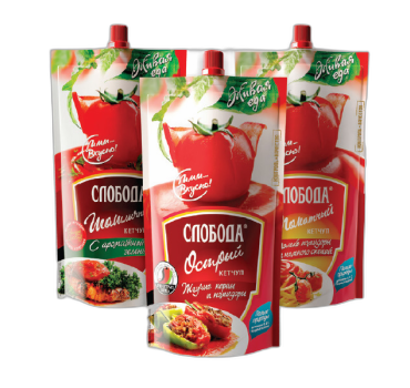 "სლობოდა" კეტჩუპი ტომატის/სამწვადე/ცხარე 300 გრ.