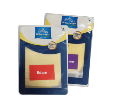„ოლდენბურგერი“ ყველი „ედამი“/„გაუდა“/„ემენტალერი“, მსუქბუქი დაჭრილი 150 გ